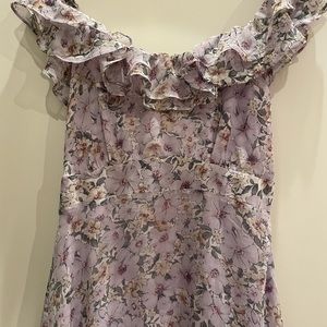 ASTR floral asymmetrical dress
